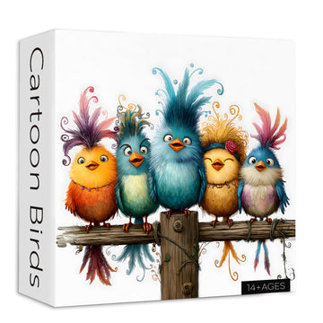 Puzzle oiseaux de dessin animé 1000 pièces